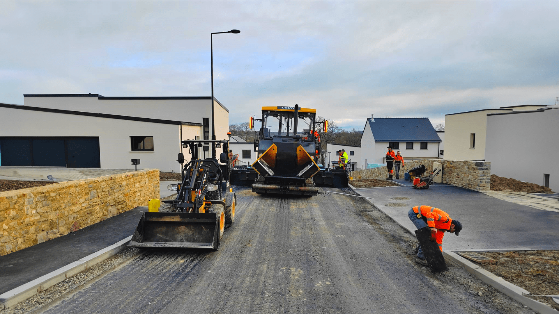 chantier aménagement extérieur lotissement